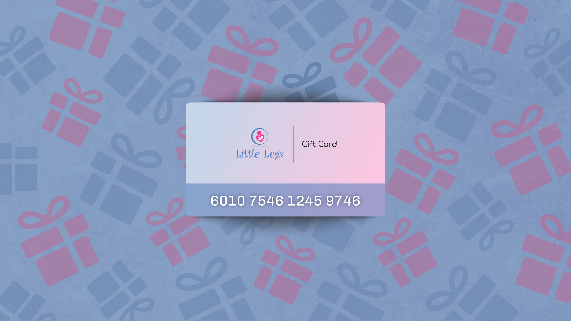 A gift card on a bed of presents